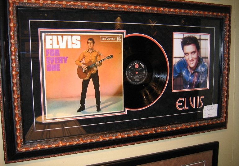 Elvis framed record album