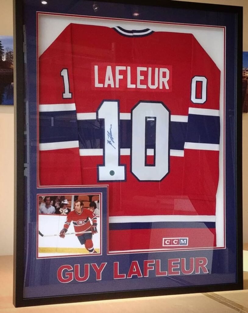 custom framed hockey jersey