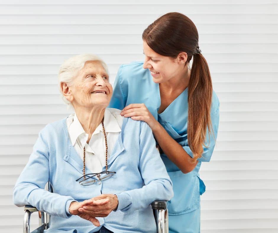 A woman receiving care in Senior Care Homes in White Rock & South Surrey
