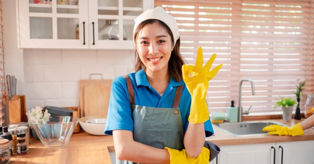 using safe cleaning products 