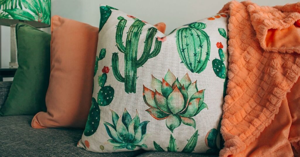 style throw pillows by colour scheme