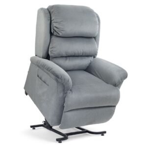 PR766 Relaxer recliner in fabric with biscuit back design