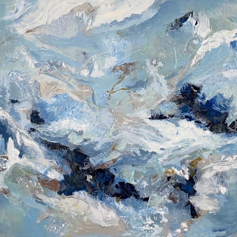 SOLD - Passages Acrylic and mixed media on 30 x 48